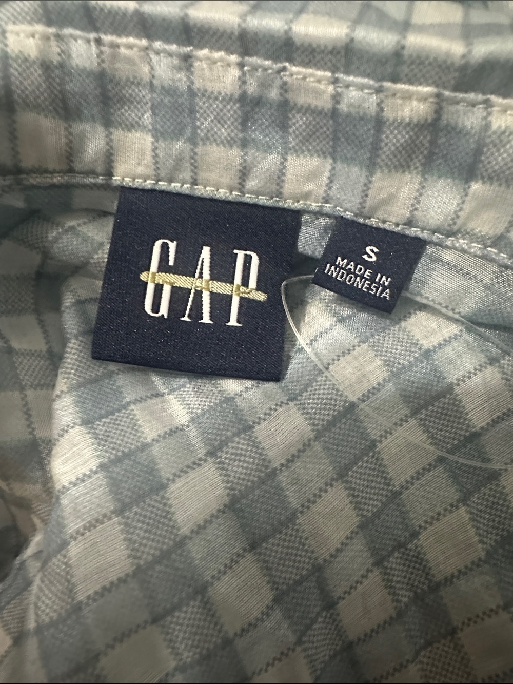 NEW! GAP Sheer Button-down Dolman Blue Gingham Midi Shirtdress - Small 🍓2️⃣ - Picture 6 of 6